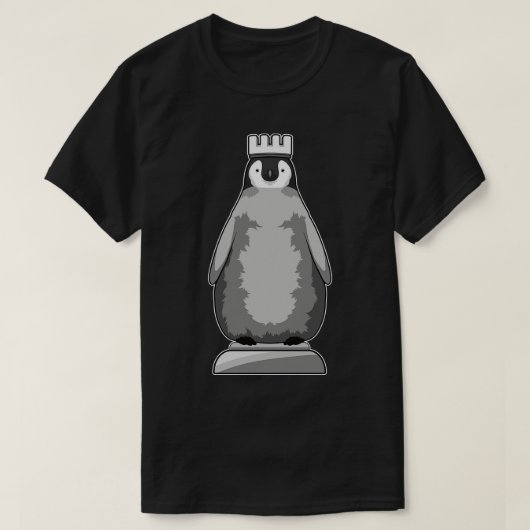 Pinguin als Schachstück King T-Shirt (Design vorne)