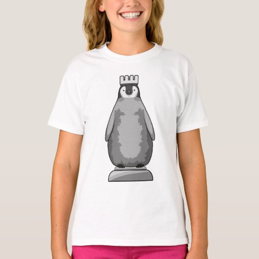 Pinguin als Schachstück King T-Shirt (Vorderseite)