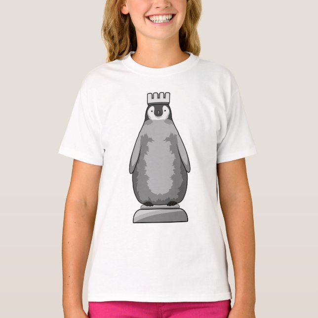 Pinguin als Schachstück King T-Shirt (Vorderseite)