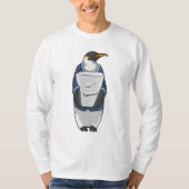 Pinguin als Sekretär mit Papierstapel T-Shirt (Vorderseite)