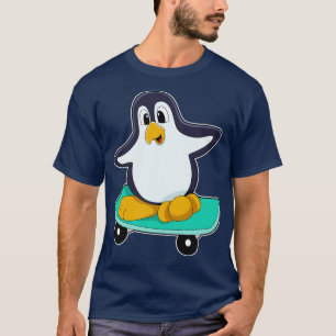 Pinguin als Skater auf Skateboard T-Shirt