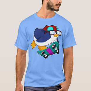 Pinguin als Skater mit Skateboard 1 T-Shirt