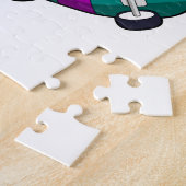 Pinguin als Skater mit Skateboard Puzzle (Seite)