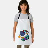 Pinguin als Skater mit Skateboard Schürze (Insitu)