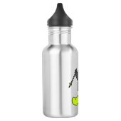 Pinguin als Skifahrer mit Ski Edelstahlflasche (Links)