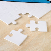 Pinguin als Skifahrer mit Ski Puzzle (Seite)