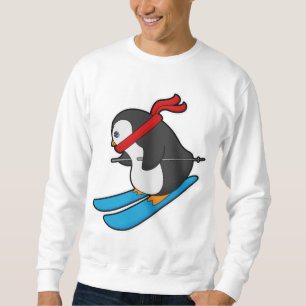 Pinguin als Skifahrer mit Ski Sweatshirt