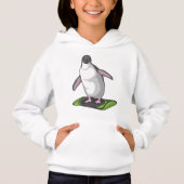 Pinguin als Snowboarder mit Snowboard Hoodie (Vorderseite)