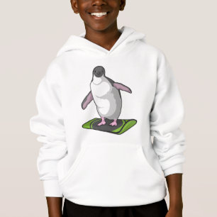 Pinguin als Snowboarder mit Snowboard Hoodie