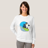 Pinguin als Snowboarder mit Sonowboard.PNG T-Shirt (Vorne ganz)
