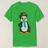 Pinguin als Unternehmer mit Briefcase T-Shirt (Design vorne)