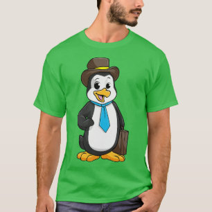 Pinguin als Unternehmer mit Briefcase T-Shirt