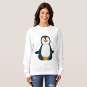 Pinguin an der Yoga-Fitness im Sitzen Sweatshirt (Vorne ganz)