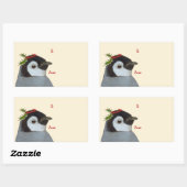 Pinguin an/von Aufklebern anbringen Rechteckiger Aufkleber (Blatt)