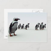 Pinguin-Anordnung Postkarte (Vorne/Hinten)