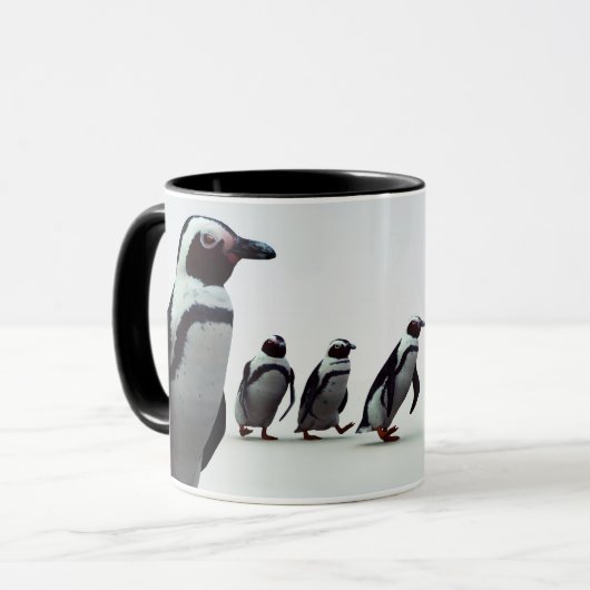 Pinguin-Anordnung Tasse (Vorderseite Links)