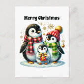 Pinguin anpassbar Frohe Weihnachten (Vorderseite)