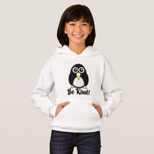 Pinguin-Anweisung / Message Pullover Hoodie (Vorne ganz)