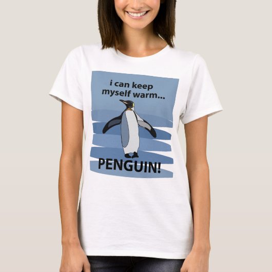 Pinguin Aquatic Animal Bird Funny T-Shirt (Vorderseite)