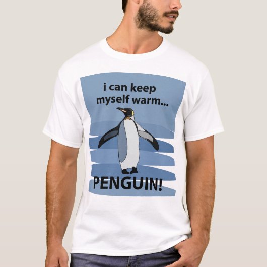 Pinguin Aquatic Flightless Animal Funny T-Shirt (Vorderseite)