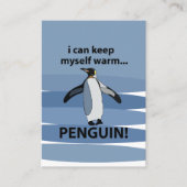 Pinguin Arctic Animal Funny Visitenkarte (Vorderseite)