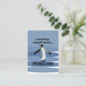 Pinguin Arctic Animal Funny Visitenkarte (Stehend Vorderseite)