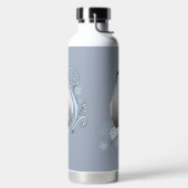 Pinguin Art Nouveau Schneeflocken. Trinkflasche (links)