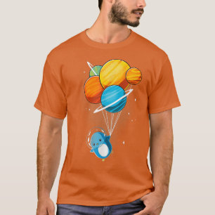 Pinguin Astronaut Pinguin im Weltraum T-Shirt