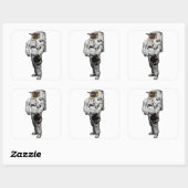 Pinguin Astronaut Sticker (Blatt)