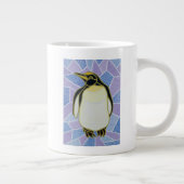 Pinguin auf Buntglas Jumbo-Tasse (Rechts)