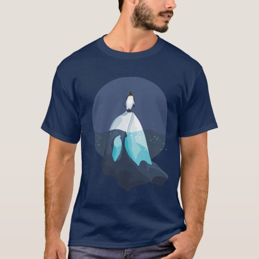 Pinguin auf dem Eisberg gebildet als Orcha T-Shirt (Vorderseite)