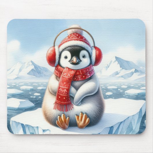 Pinguin auf einem Eisberg Mousepad (Vorne)