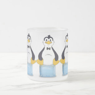 Pinguin auf Eis Mattglastasse
