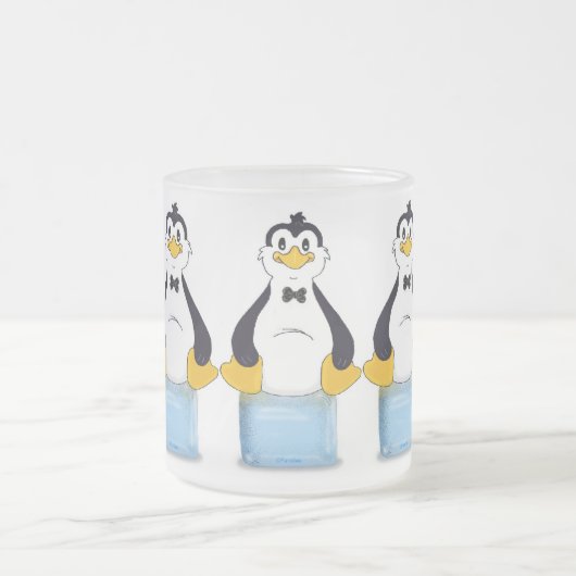 Pinguin auf Eis Mattglastasse (Mittel)