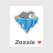 Pinguin auf Eisscholle Aufkleber (Blatt)