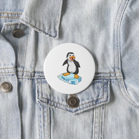 Pinguin auf Eisscholle Button (Beispiel)