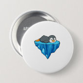 Pinguin auf Eisscholle Button (Vorne & Hinten)