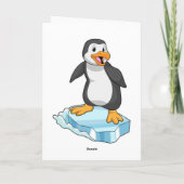 Pinguin auf Eisscholle Karte (Rückseite)