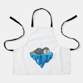 Pinguin auf Eisscholle Schürze (Vorderseite)