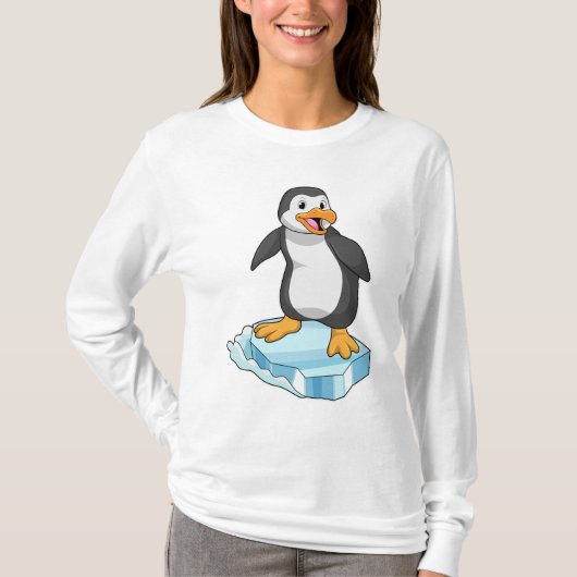 Pinguin auf Eisscholle T-Shirt (Vorderseite)