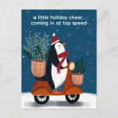 Pinguin auf Scooter Niedliche Weihnachten Custom (Vorderseite)