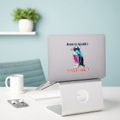 Pinguin Aufkleber (Laptop auf Schreibtisch)