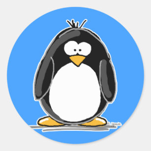 Pinguin-Aufkleber Runder Aufkleber