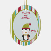 Pinguin-Baby-1. Weihnachtskundengerechte Keramikornament (Rechts)