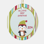 Pinguin-Baby-1. Weihnachtskundengerechte Keramikornament (Links)