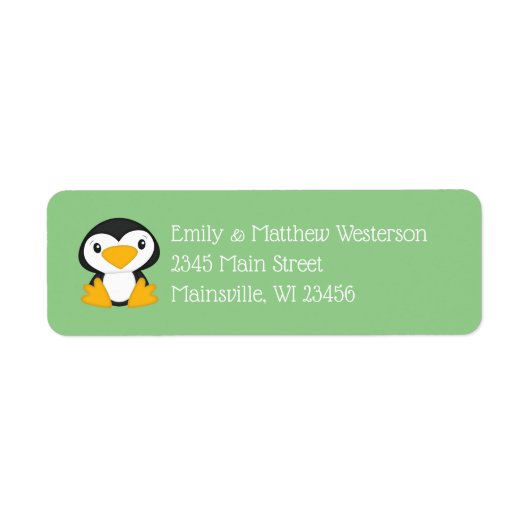 Pinguin Baby Dusche grün (Vorne)