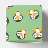 Pinguin Baby Dusche grün Geschenkschachtel (Oben)