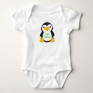 Pinguin Baby Dusche grün Strampler
