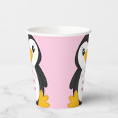 Pinguin Baby Dusche Rosa Pappbecher (Links)