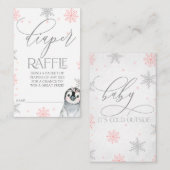 Pinguin Baby Duwer Diaper Rafflett-Ticket einfügen Visitenkarte (Vorne/Hinten)